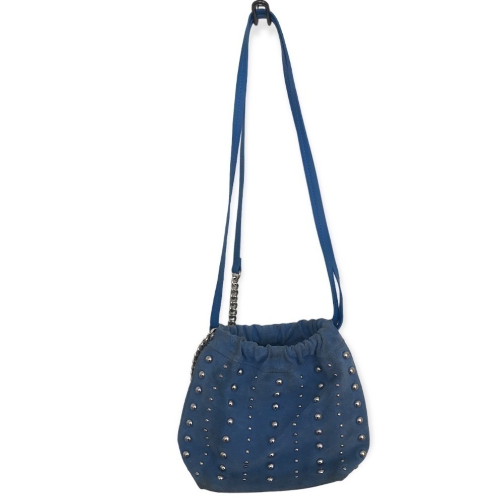 3/$15 Sam Edelman light blue suede and silver studded crossbody purse - Picture 3 of 13